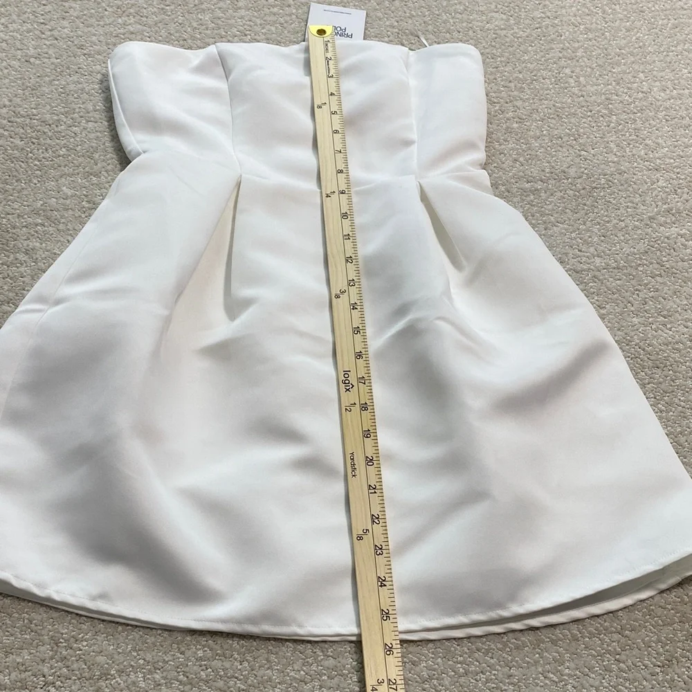 Princess Polly Strapless White Dress Size 4 - Picture 12 of 16